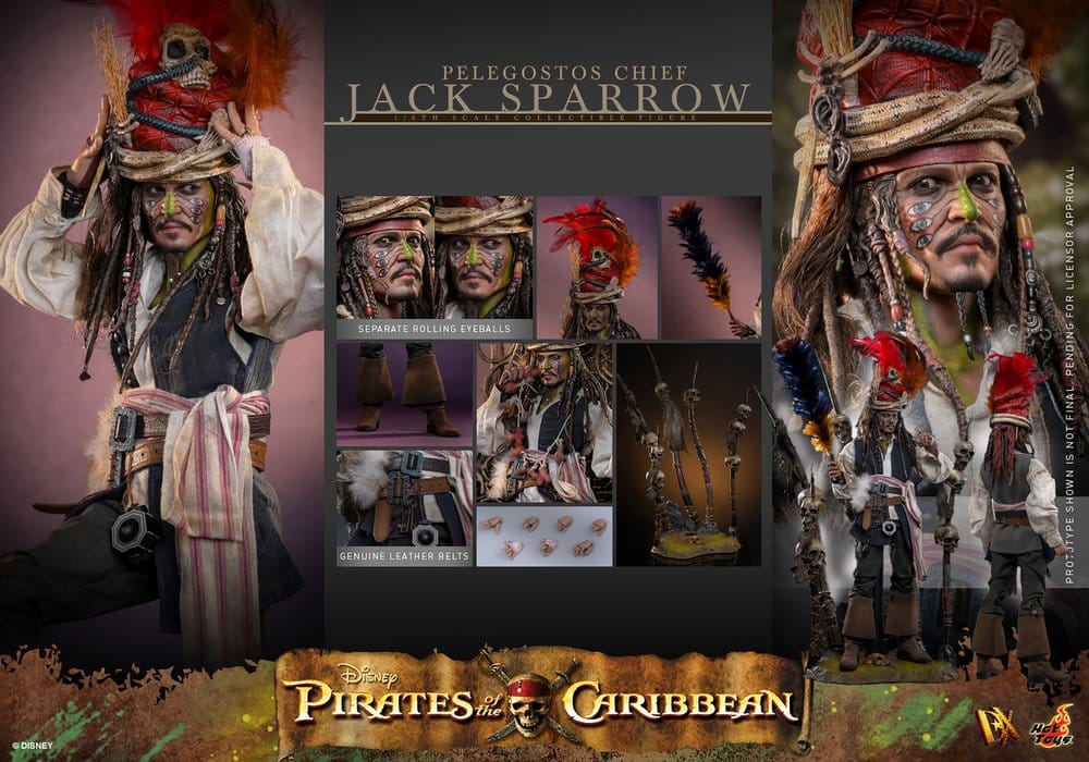 Pelegostos Chief Jack Sparrow 1/6 Piratas del Caribe: El cofre del hombre muerto