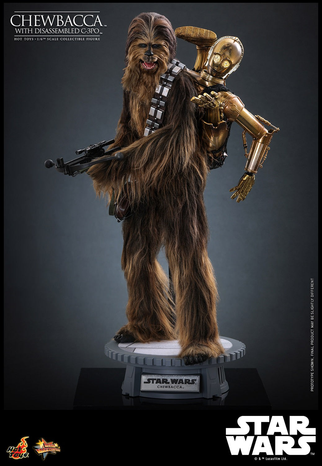 Chewbacca con C-3PO desmontado 1/6 Hot Toys