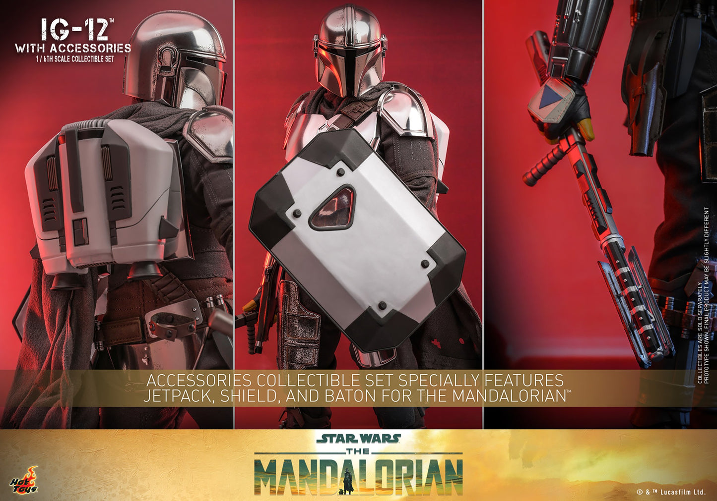 IG-12 con accesorios 1/6 Star Wars The Mandalorian Hot Toys