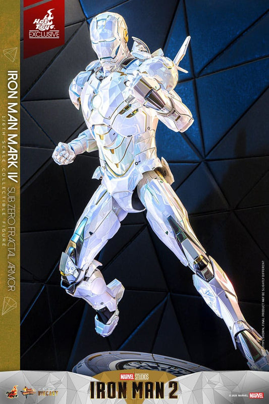 Iron Man Mark IV (Sub-Zero Fractal Armor) Hot Toys Exclusive 1/6 Iron Man 2 Movie Masterpiece Diecast