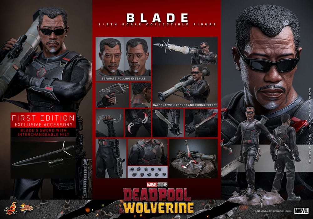 Blade 1/6 Deadpool & Wolverine Hot Toys