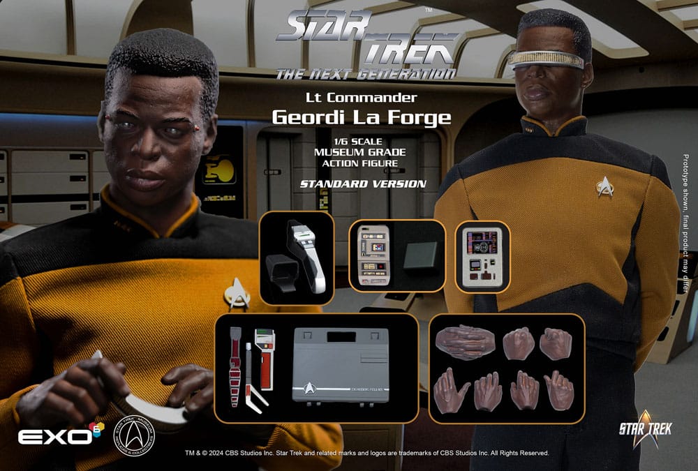 Lt. Commander Geordi La Forge (Standard Version) 1/6 Star Trek: The Next Generation Figura