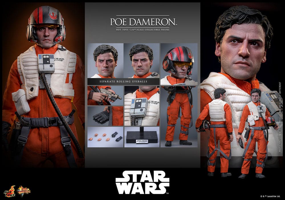 🔴PRE-ORDER Poe Dameron 1/6 Star Wars Figura