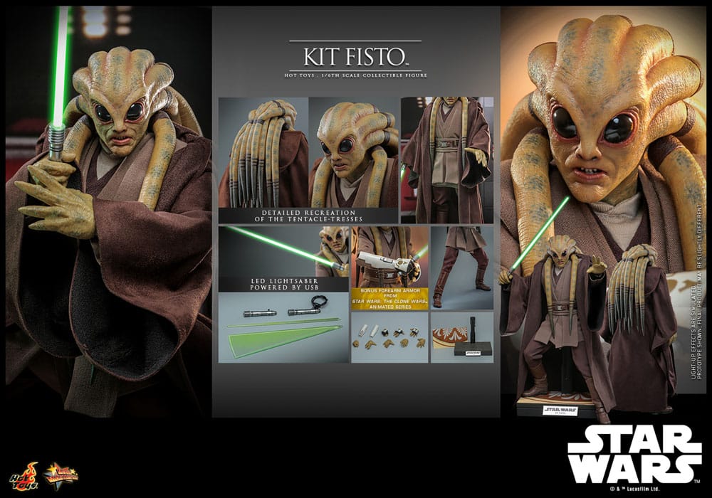 🔴PRE-ORDER Kit Fisto 1/6 Star Wars Figura Movie Masterpiece
