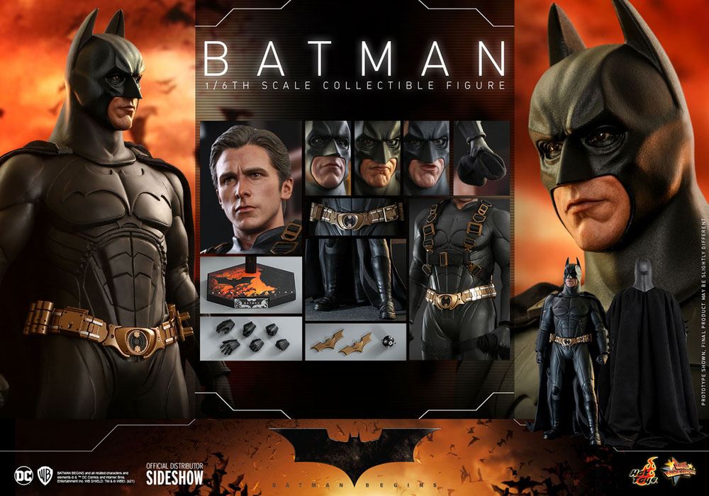 Batman Hot Toys Exclusive 1/6 Batman Begins Figura Movie Masterpiece