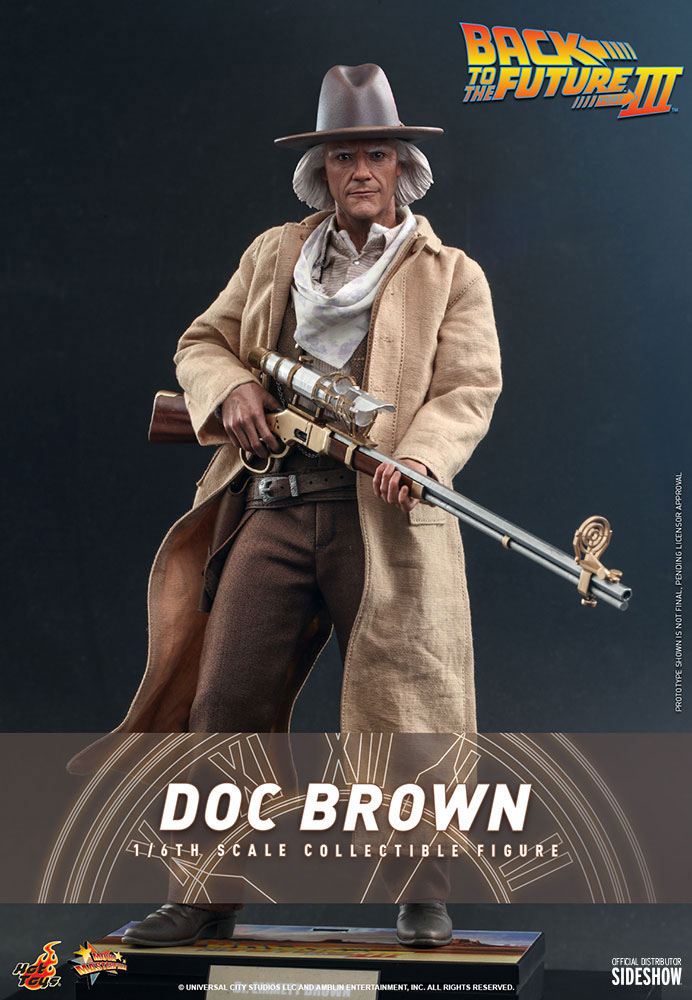 Doc Brown 1/6 Regreso al futuro III Figura Movie Masterpiece
