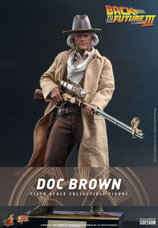 Doc Brown 1/6 Regreso al futuro III Figura Movie Masterpiece