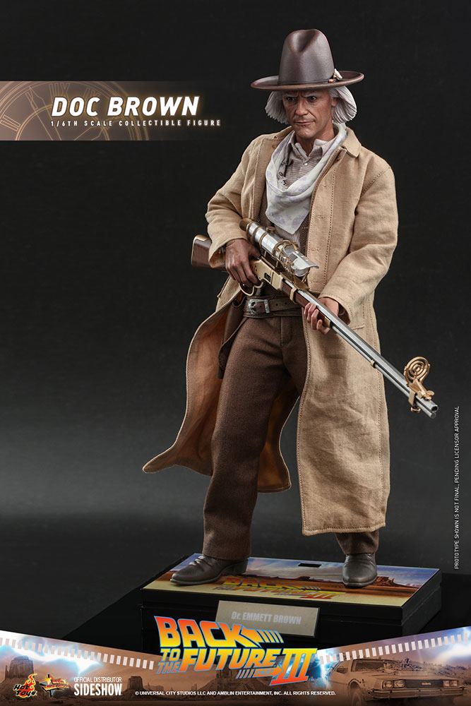 Doc Brown 1/6 Regreso al futuro III Figura Movie Masterpiece