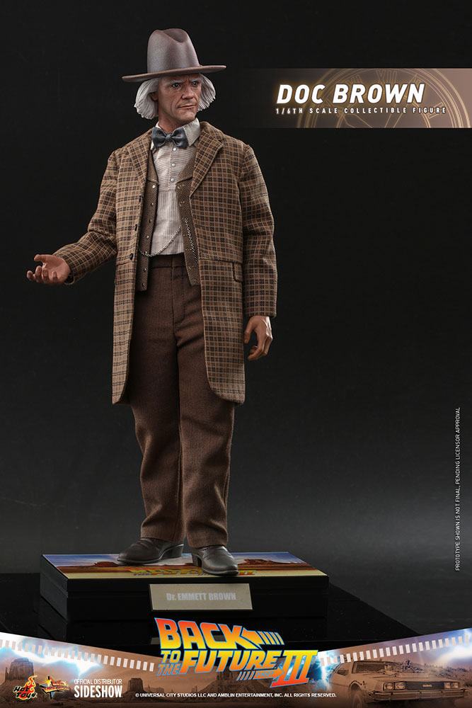 Doc Brown 1/6 Regreso al futuro III Figura Movie Masterpiece