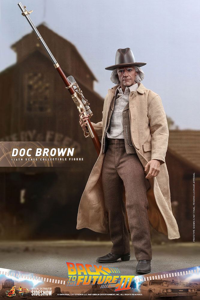 Doc Brown 1/6 Regreso al futuro III Figura Movie Masterpiece