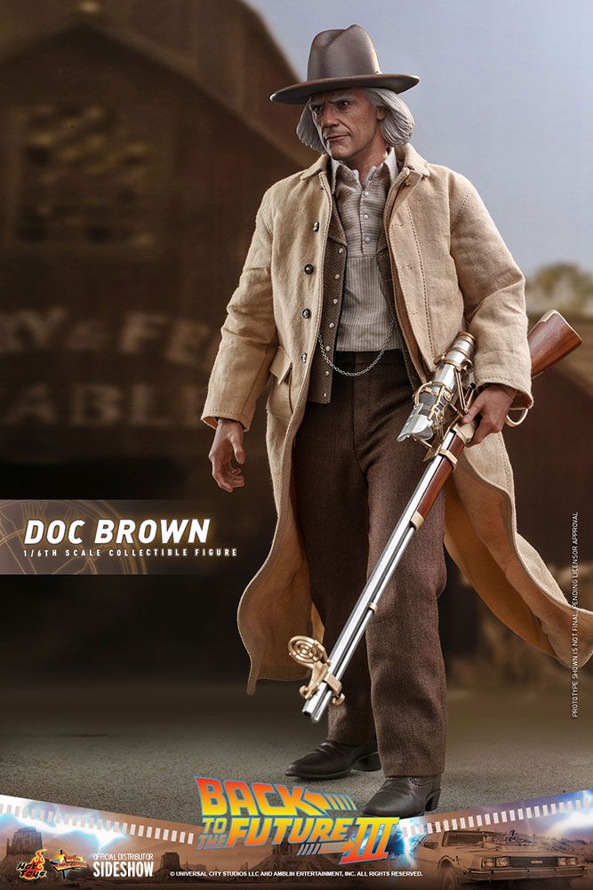 Doc Brown 1/6 Regreso al futuro III Figura Movie Masterpiece