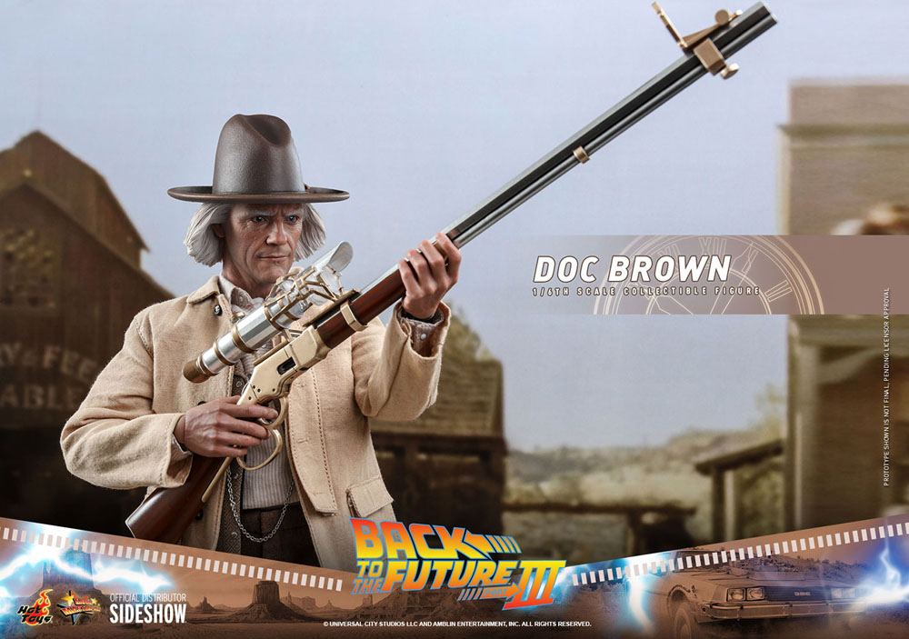 Doc Brown 1/6 Regreso al futuro III Figura Movie Masterpiece