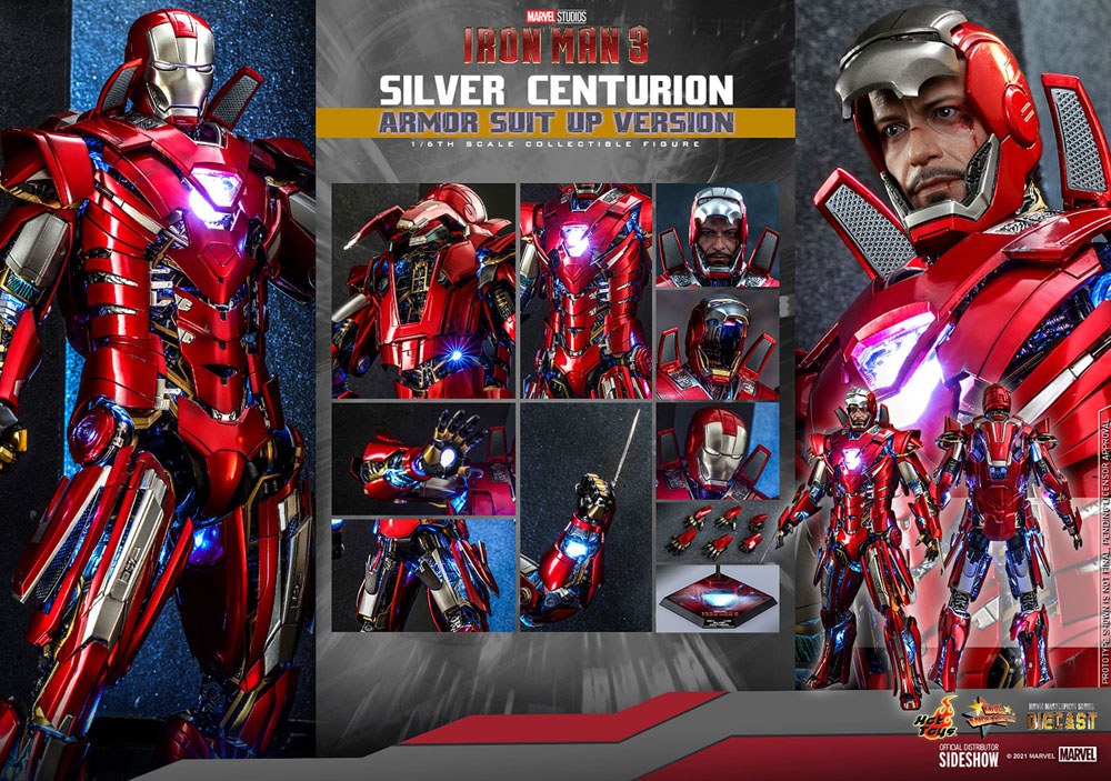 Silver Centurion (Armor Suit Up Version) 1/6 Iron Man 3 Figura Movie Masterpiece