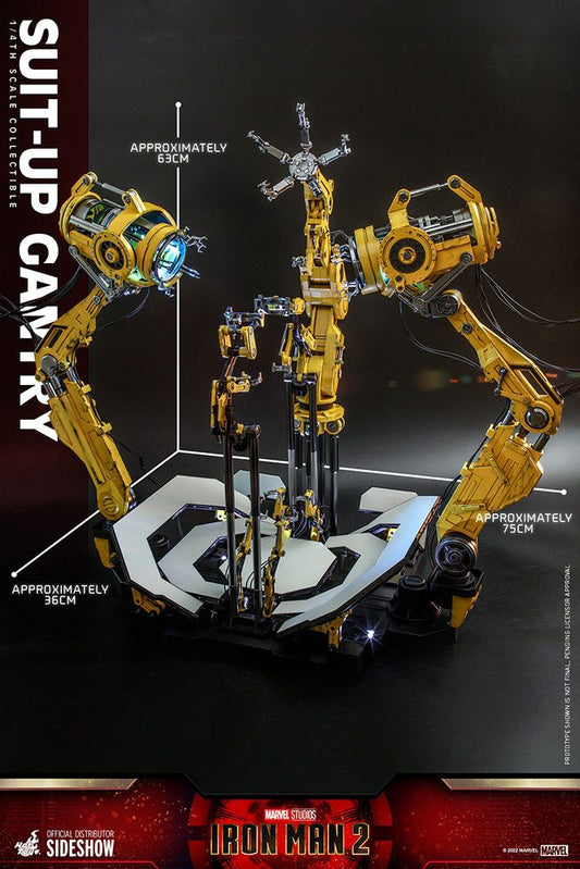 Iron Man 2 Set Accesorios Accessories Collection Series Iron Man Suit-Up Gantry 1/4
