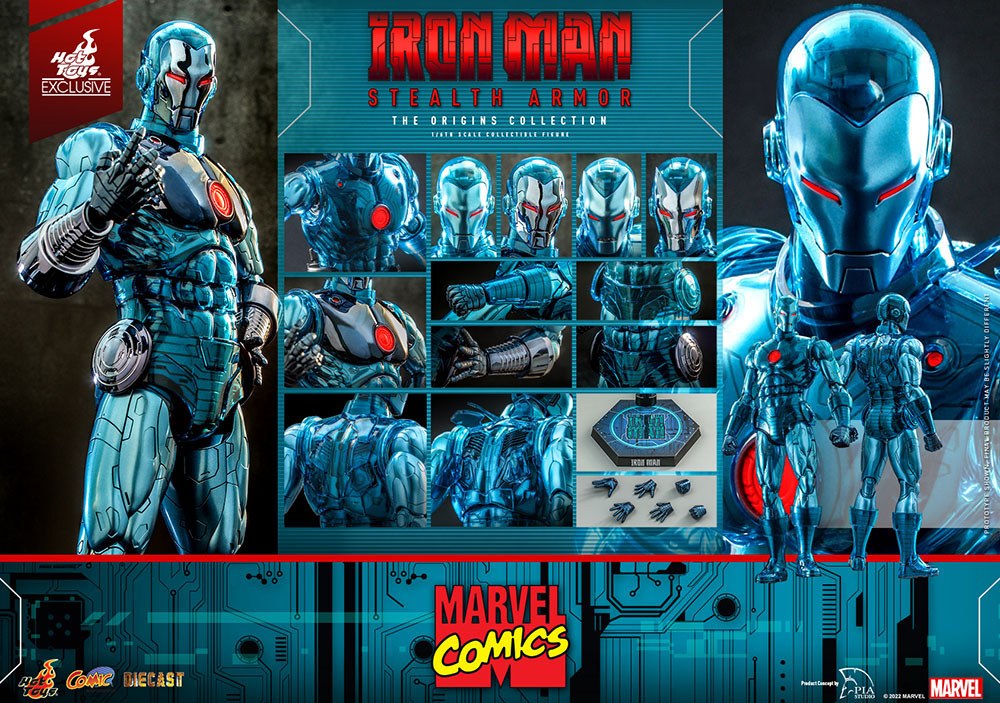 Iron Man (Stealth Armor) Hot Toys Exclusive 1/6 Marvel Comics Figura Diecast