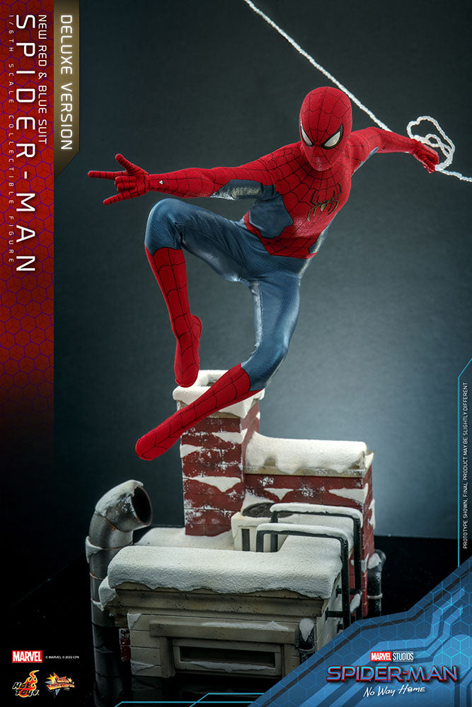Spider-Man (New Red and Blue Suit) (Deluxe Version) 1/6 Spider-Man: No Way Home Figura Movie Masterpiece