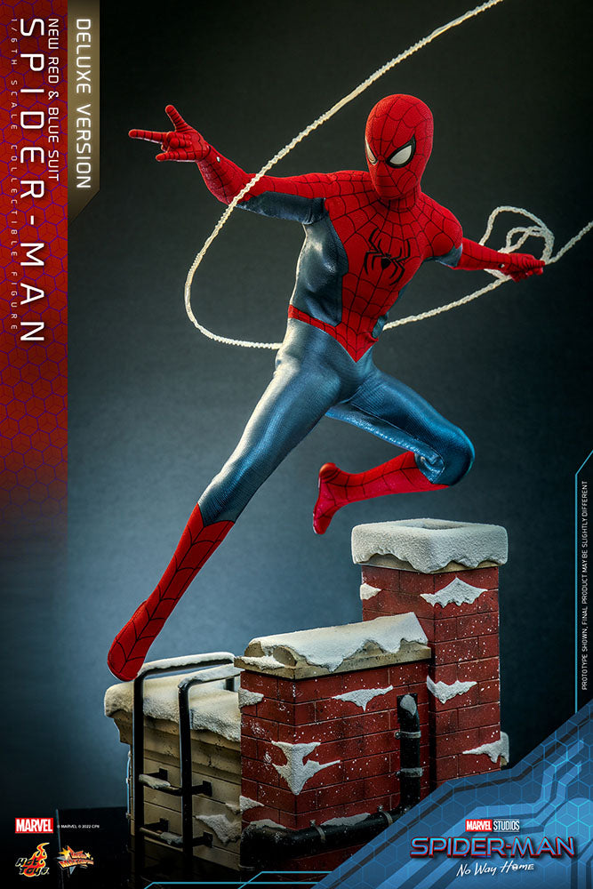 Spider-Man (New Red and Blue Suit) (Deluxe Version) 1/6 Spider-Man: No Way Home Figura Movie Masterpiece