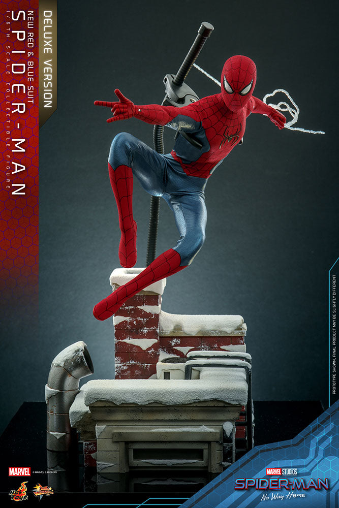 Spider-Man (New Red and Blue Suit) (Deluxe Version) 1/6 Spider-Man: No Way Home Figura Movie Masterpiece