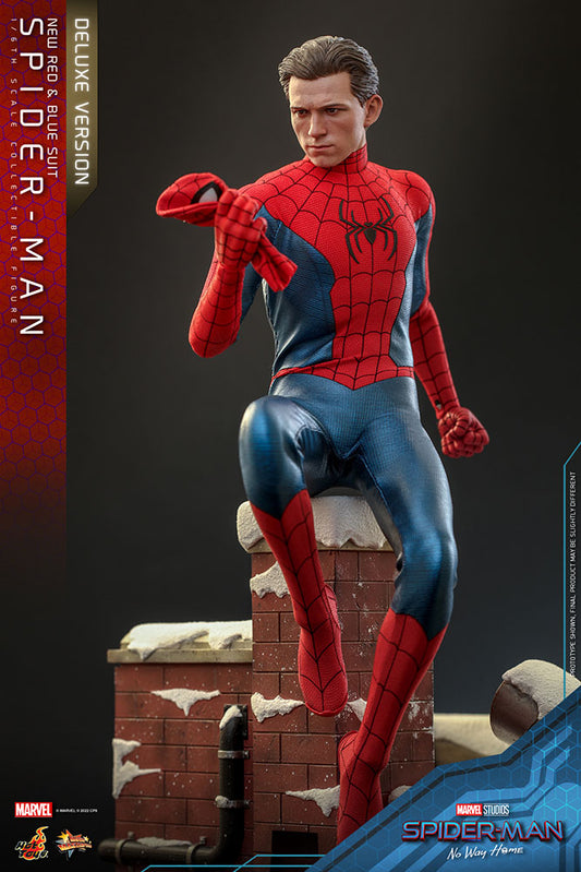 Spider-Man (New Red and Blue Suit) (Deluxe Version) 1/6 Spider-Man: No Way Home Figura Movie Masterpiece