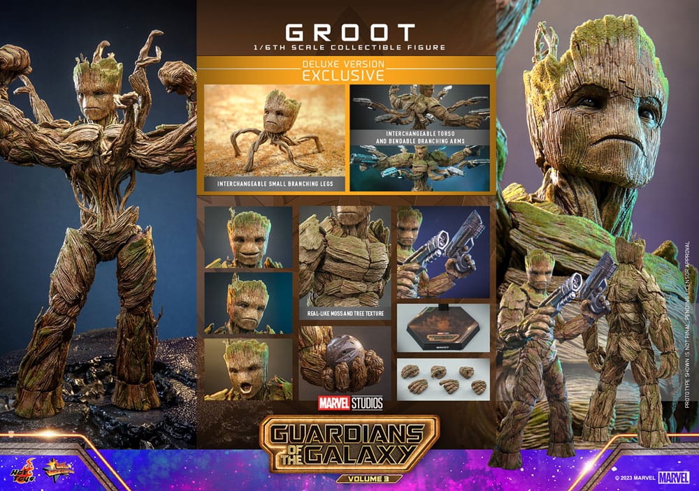 Groot (Deluxe Version) 1/6 Guardianes de la Galaxia vol. 3 Figura Movie Masterpiece
