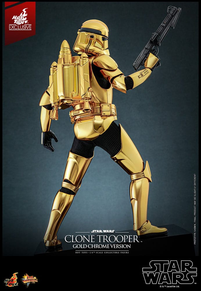 Clone Trooper (Gold Chrome Version) Exclusive 1/6 Star Wars Figura