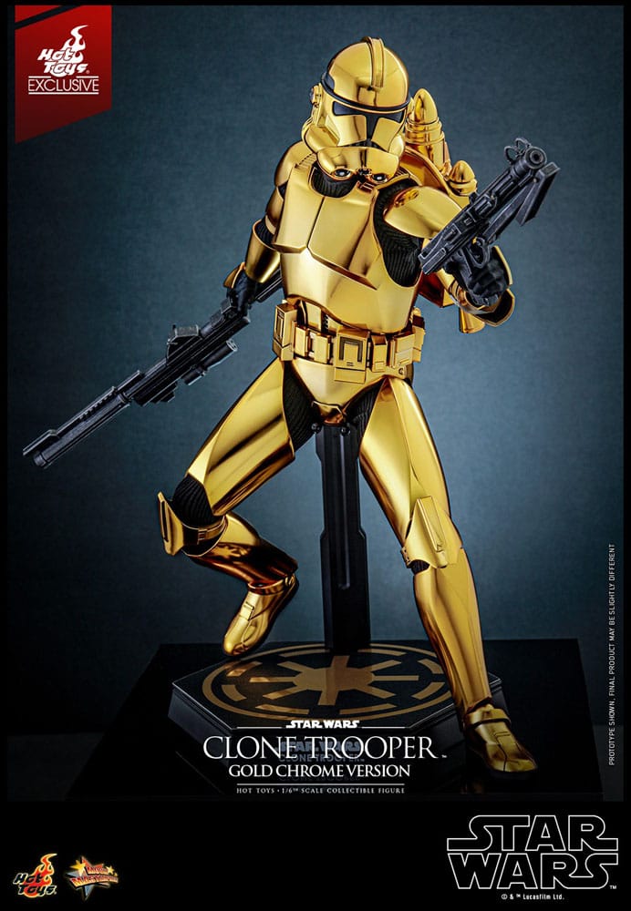 Clone Trooper (Gold Chrome Version) Exclusive 1/6 Star Wars Figura