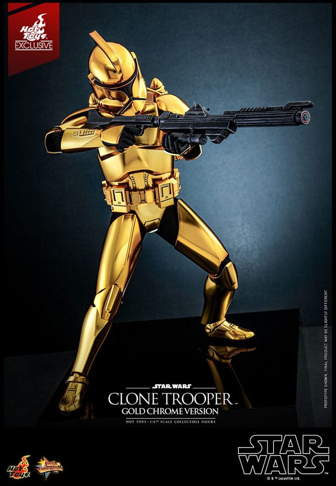 Clone Trooper (Gold Chrome Version) Exclusive 1/6 Star Wars Figura