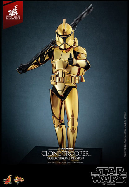Clone Trooper (Gold Chrome Version) Exclusive 1/6 Star Wars Figura