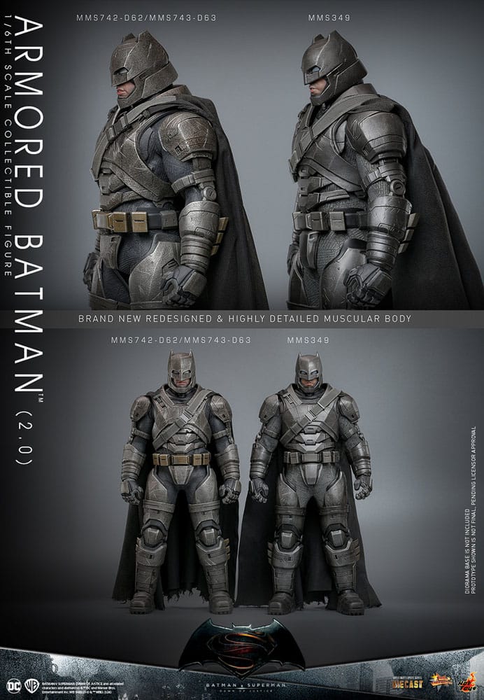 🔴PRE-ORDER Armored Batman 2.0 1/6 Batman v Superman: El amanecer de la justicia Figura Movie Masterpiece