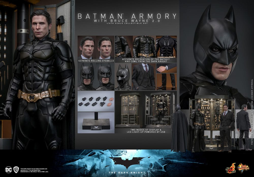 🔴PRE-ORDER Batman Armory with Bruce Wayne (2.0) 1/6 El caballero oscuro Figuras y Diorama Movie Masterpiece