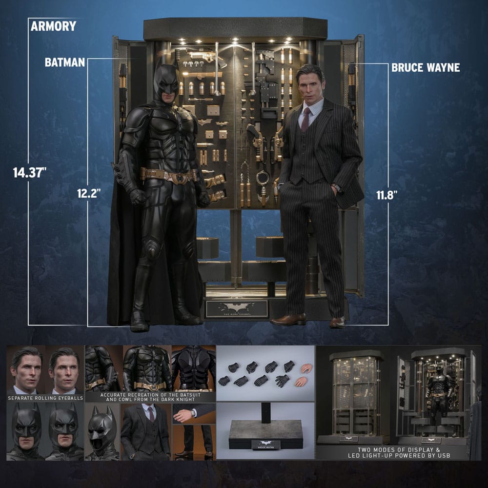 🔴PRE-ORDER Batman Armory with Bruce Wayne (2.0) 1/6 El caballero oscuro Figuras y Diorama Movie Masterpiece