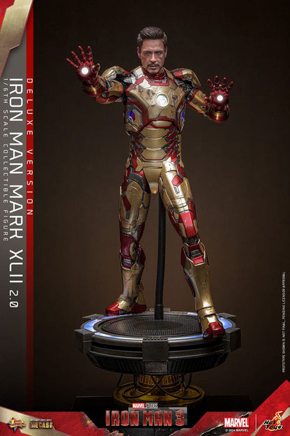 🔴PRE-ORDER Iron Man Mark XLII (2.0) Deluxe 1/6 Iron Man 3 Figura Movie Masterpiece Diecast