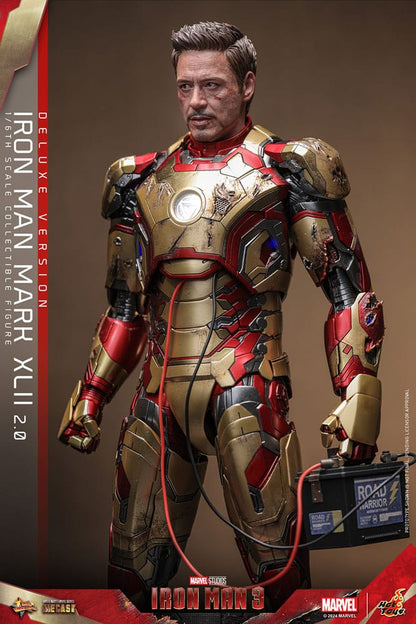 🔴PRE-ORDER Iron Man Mark XLII (2.0) Deluxe 1/6 Iron Man 3 Figura Movie Masterpiece Diecast