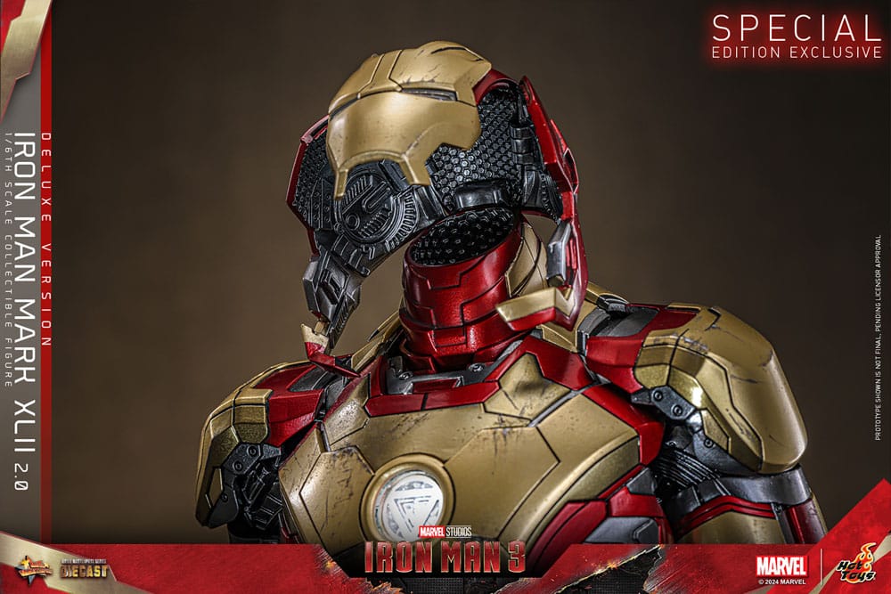 🔴PRE-ORDER Iron Man Mark XLII (2.0) Deluxe 1/6 Iron Man 3 Figura Movie Masterpiece Diecast