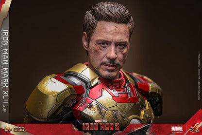 🔴PRE-ORDER Iron Man Mark XLII (2.0) 1/6 Iron Man 3 Figura Movie Masterpiece Diecast