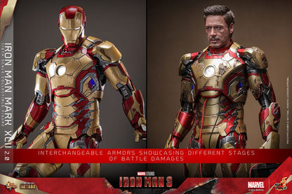 🔴PRE-ORDER Iron Man Mark XLII (2.0) 1/6 Iron Man 3 Figura Movie Masterpiece Diecast