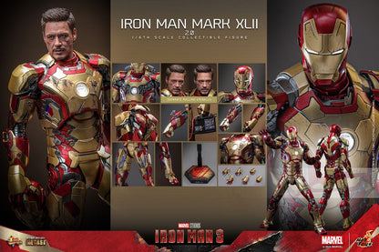 🔴PRE-ORDER Iron Man Mark XLII (2.0) 1/6 Iron Man 3 Figura Movie Masterpiece Diecast