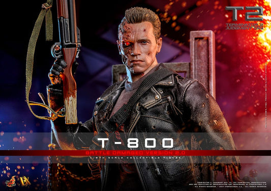 T-800 Battle Damaged Version 2.0 1/6 Terminator 2 Figura Movie Masterpiece