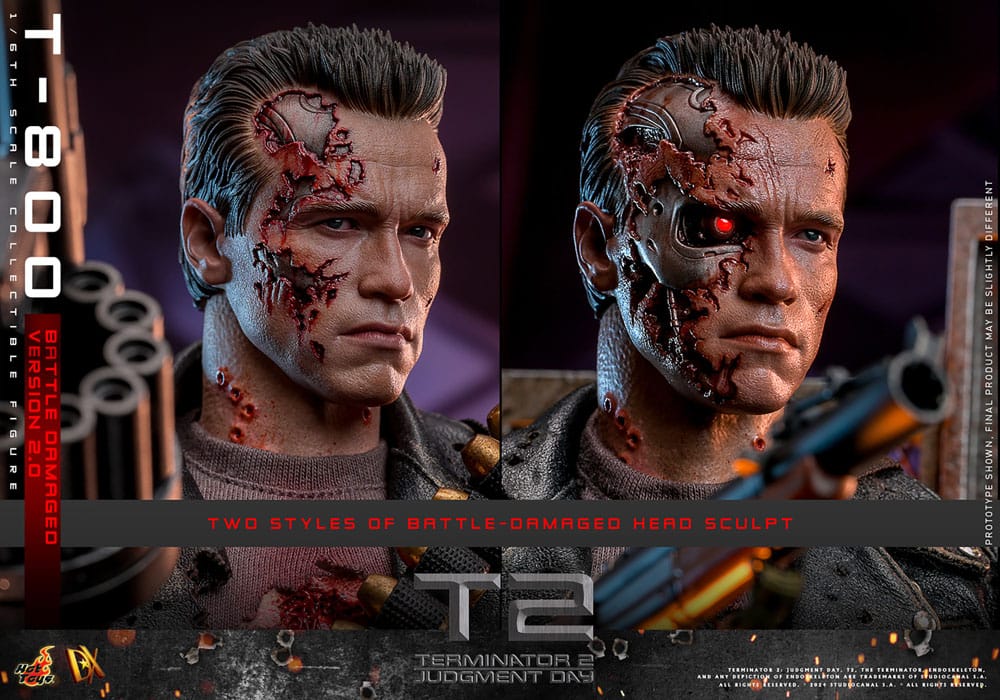 🔴PRE-ORDER T-800 Battle Damaged Version 2.0 1/6 Terminator 2 Figura Movie Masterpiece