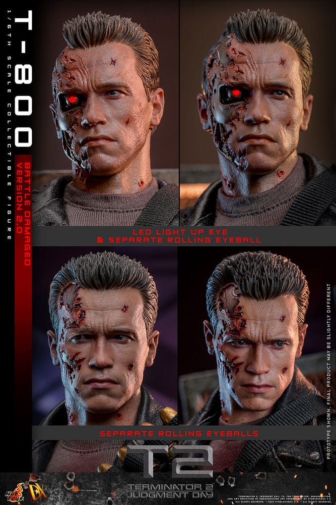 🔴PRE-ORDER T-800 Battle Damaged Version 2.0 1/6 Terminator 2 Figura Movie Masterpiece