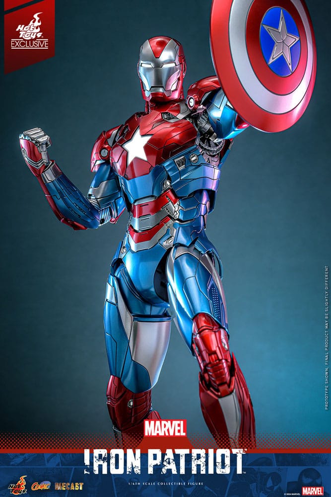 Iron Patriot Hot Toys Exclusive 1/6 Marvel Figura Diecast Comic Masterpiece