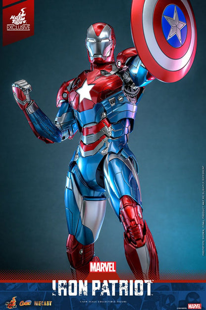 Iron Patriot Hot Toys Exclusive 1/6 Marvel Figura Diecast Comic Masterpiece