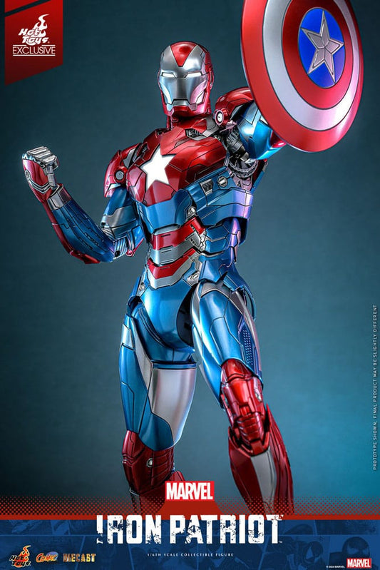 Iron Patriot Hot Toys Exclusive 1/6 Marvel Figura Diecast Comic Masterpiece