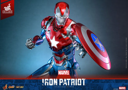 Iron Patriot Hot Toys Exclusive 1/6 Marvel Figura Diecast Comic Masterpiece