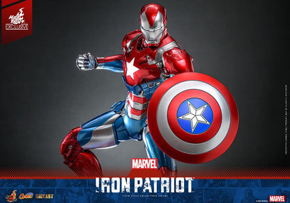 Iron Patriot Hot Toys Exclusive 1/6 Marvel Figura Diecast Comic Masterpiece