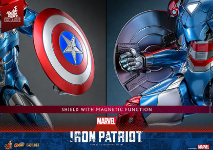 Iron Patriot Hot Toys Exclusive 1/6 Marvel Figura Diecast Comic Masterpiece