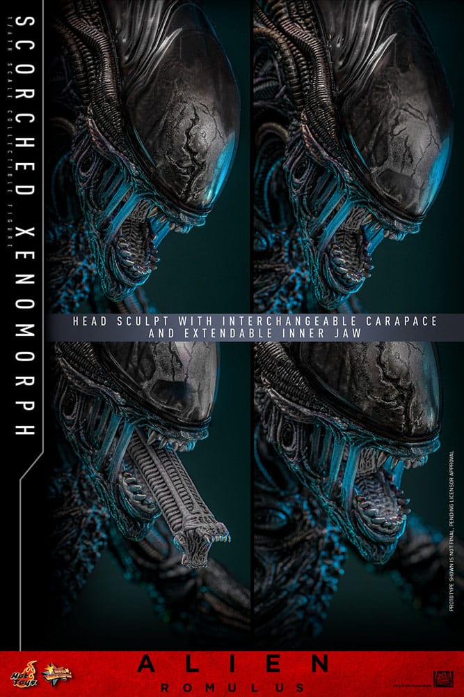 🔴PRE-ORDER Scorched Xenomorph 1/6 Alien: Romulus Figura Movie Masterpiece