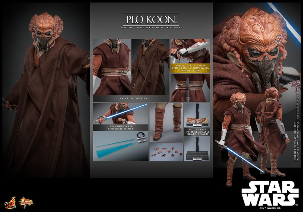 🔴PRE-ORDER Plo Koon 1/6 Star Wars Figura Movie Masterpiece