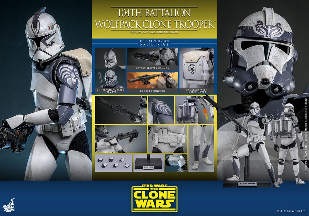 🔴PRE-ORDER 104th Battalion Wolfpack Clone Trooper Deluxe Version 1/6 Star Wars The Clone Wars Figura