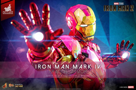 Iron Man Mark VI (Fractal Armor) Hot Toys Exclusive 1/6 Iron Man Figura Movie Masterpiece Diecast